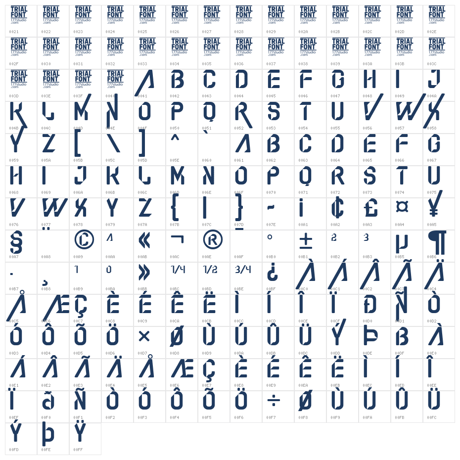 Abstract Network Demo Regular Character Map