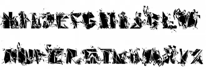 Abstract Rua Schriftart Groß