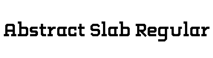 Abstract Slab Regular Font