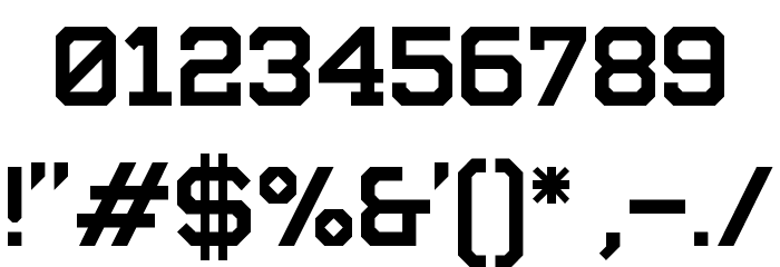 Abstract Slab Regular Font OTHER CHARS