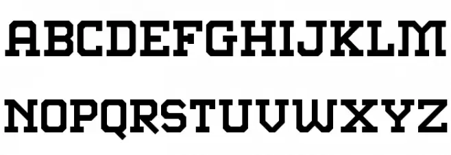 Abstract Slab Regular Schriftart Groß