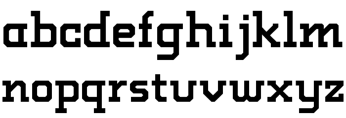 Abstract Slab Regular Font LOWERCASE