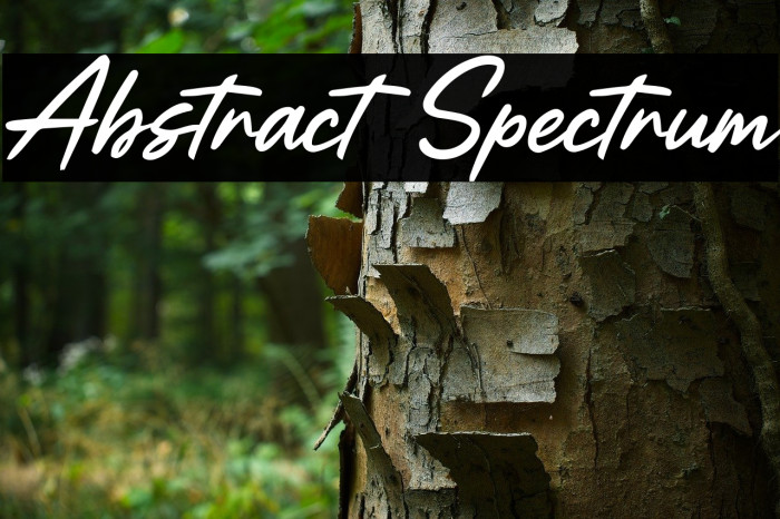 Abstract Spectrum Font examples