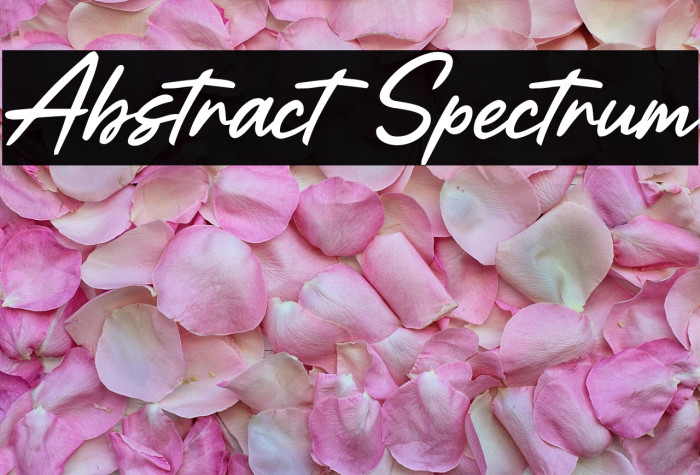 Abstract Spectrum Font examples