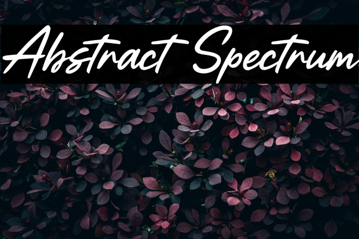 Abstract Spectrum Font examples