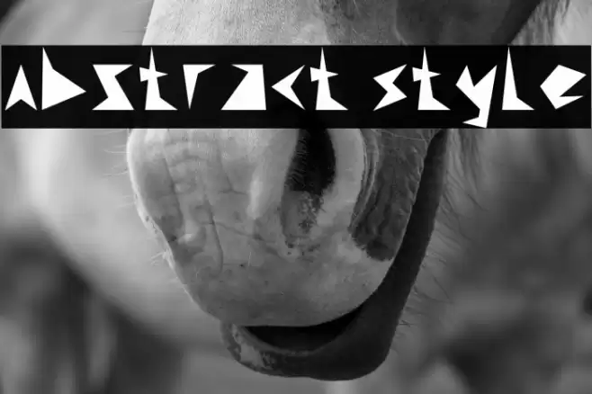 Abstract Style Font examples