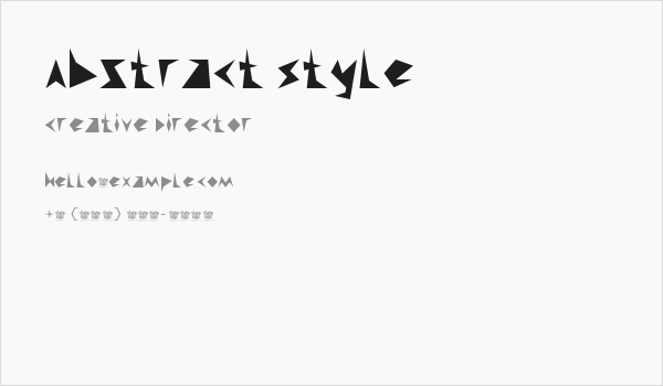 Abstract Style Business Card