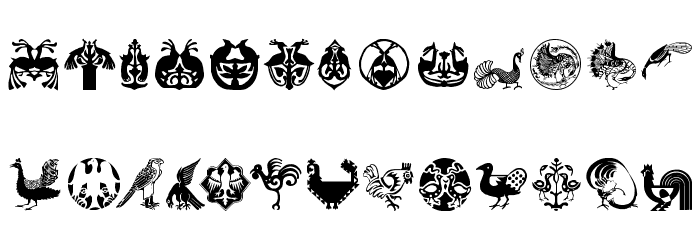 AbstractBats Font LOWERCASE
