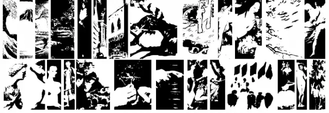 AbstractClassicCuts Schriftart Kleinbuchstaben