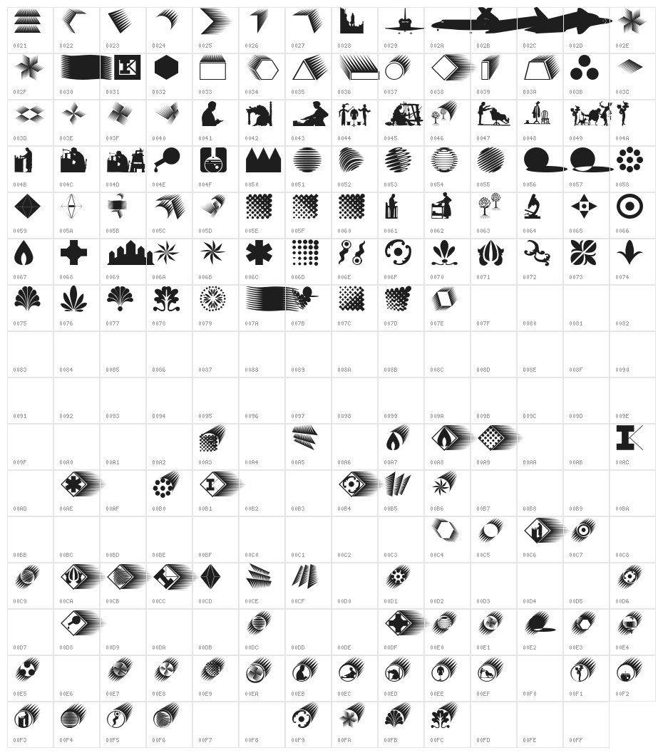 AbstractConcretLogo Character Map