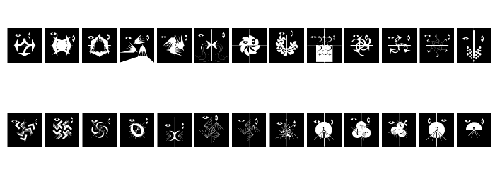AbstractFacesThree Font LOWERCASE