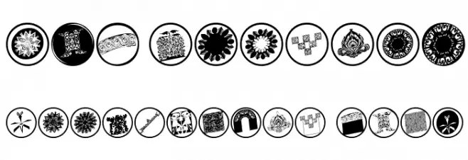 AbstractOrnamentBatsTwo Font OTHER CHARS