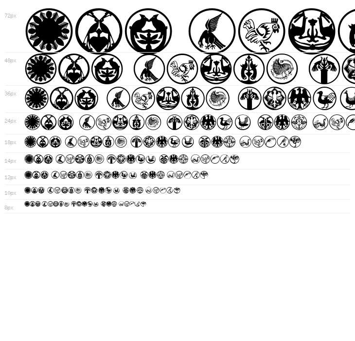 AbstractOrnamentBatsTwo Waterfall