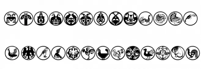 AbstractOrnamentBatsTwo Font LOWERCASE