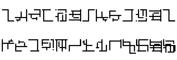 AbstractaGrid Font LOWERCASE