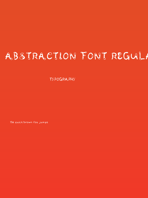 Abstraction Font Regular Poster