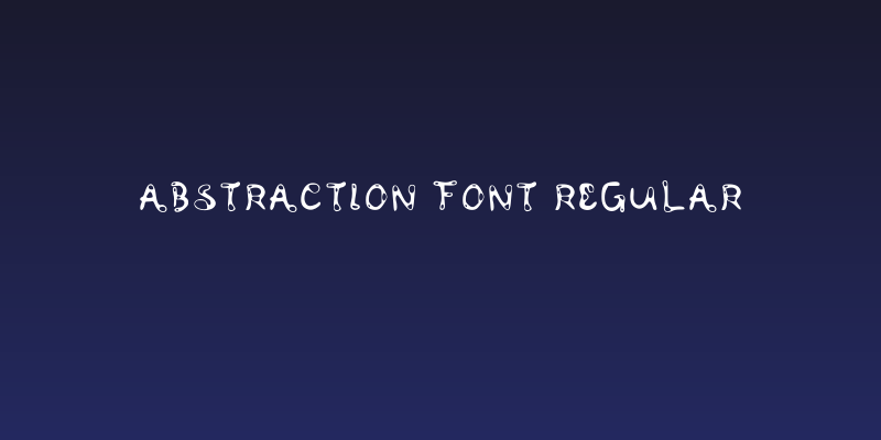 Abstraction Font Regular Social Header