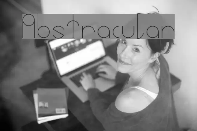 Abstracular Font examples