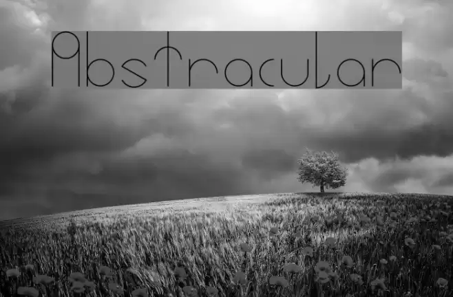 Abstracular Font examples