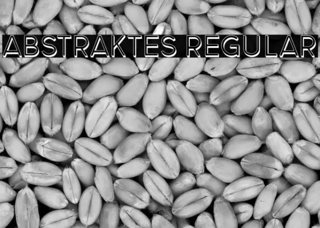 Abstraktes Regular Font examples