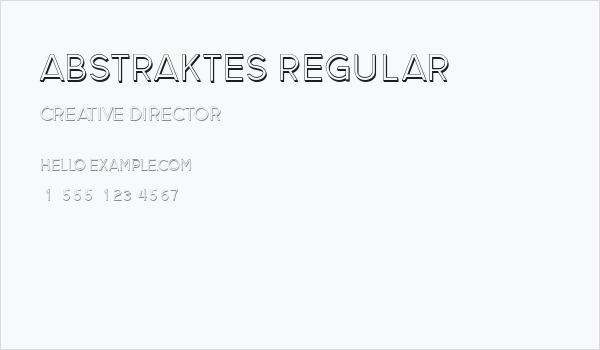 Abstraktes Regular Business Card