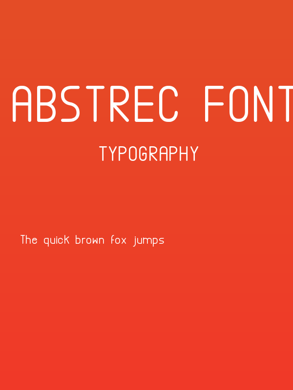 Abstrec font tfb Poster