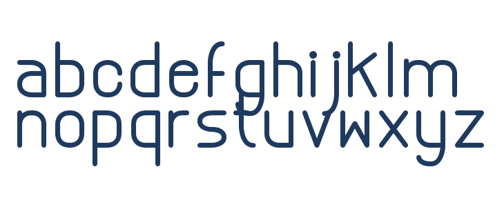 Abstrec font tfb Lowercase