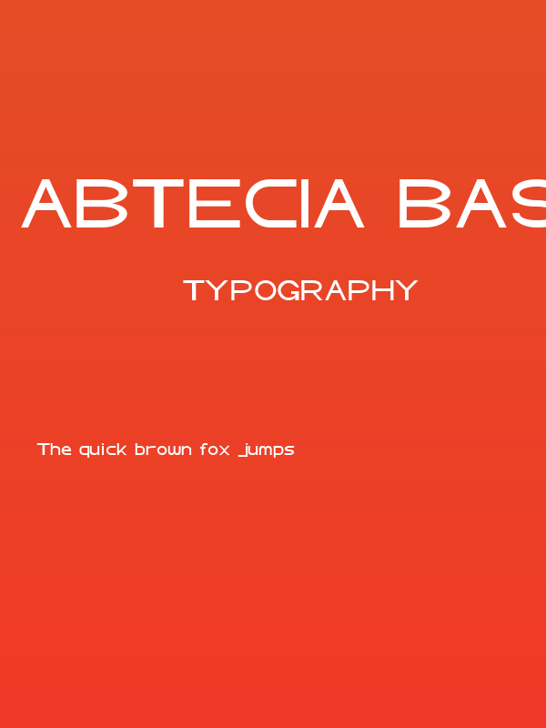 Abtecia Basic Sans Serif Font Poster