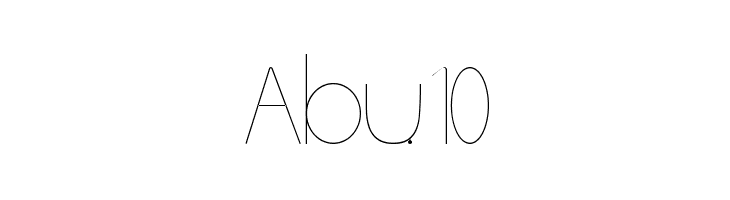 Abu.10 Font