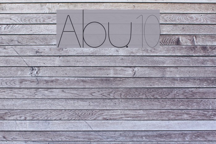 Abu.10 Font examples