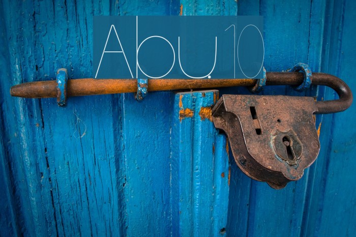 Abu.10 Font examples