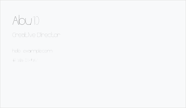 Abu.10 Business Card