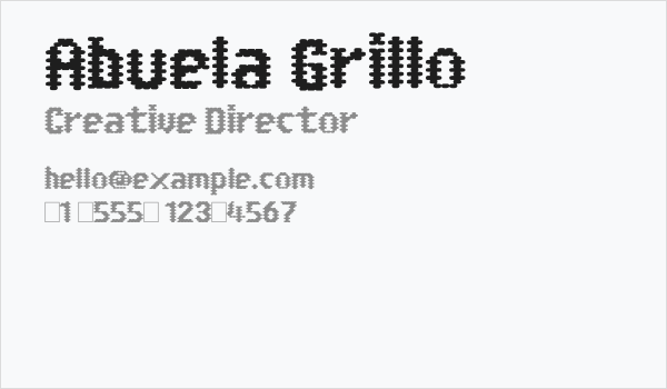 Abuela Grillo Business Card