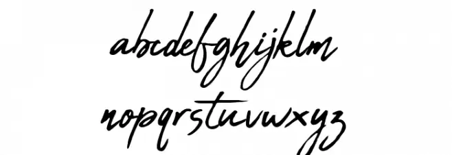 Abuget Schriftart Kleinbuchstaben