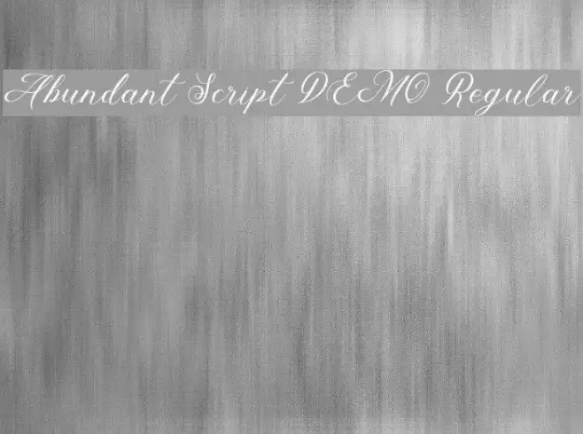 Abundant Script DEMO Regular Example 2