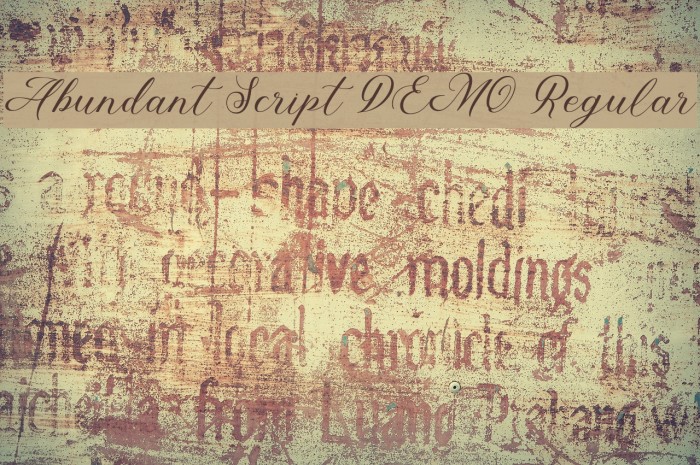 Abundant Script DEMO Regular Font examples