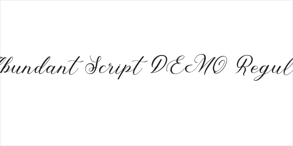 Abundant Script DEMO Regular Logo