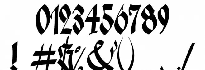 Abuse Font OTHER CHARS