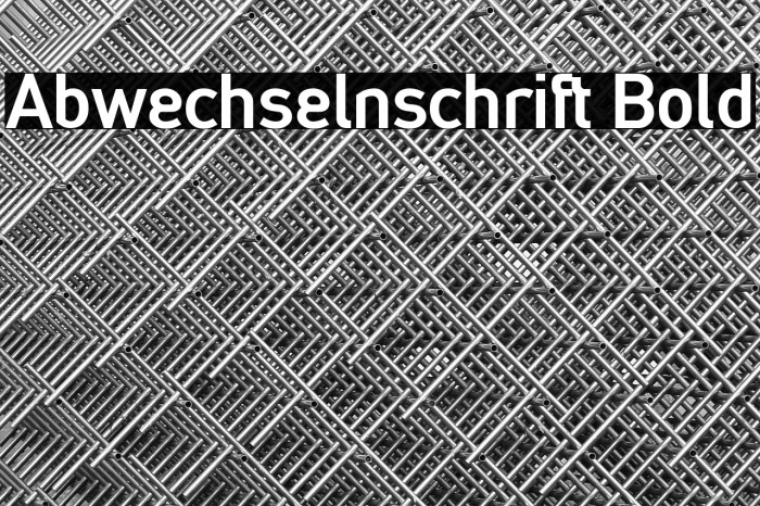 Abwechselnschrift Bold Example 1