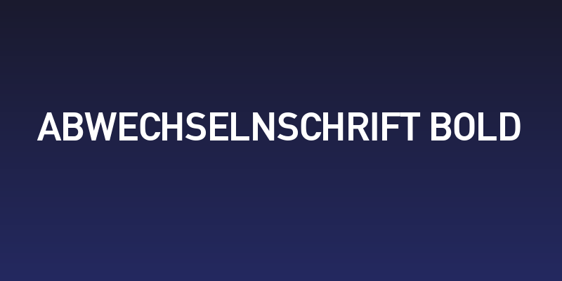 Abwechselnschrift Bold Social Header