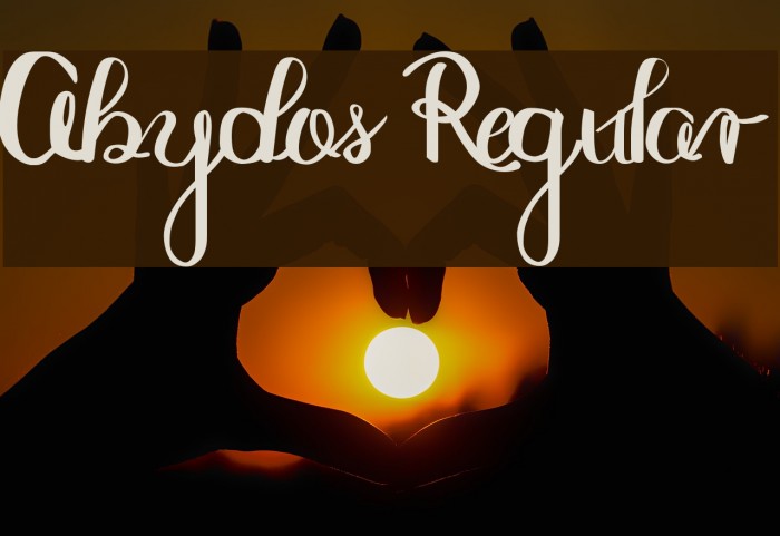 Abydos Regular Font examples