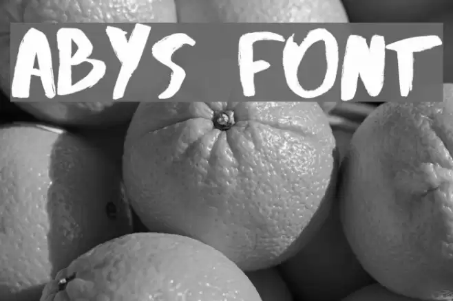 Abys Font examples