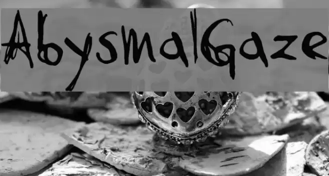 AbysmalGaze Font examples
