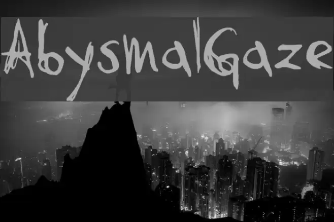 AbysmalGaze Font examples