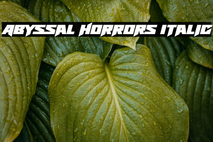 Abyssal Horrors Italic Example 1