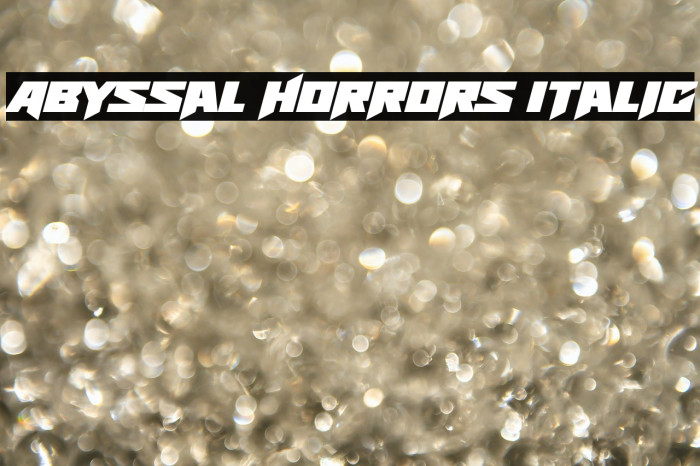 Abyssal Horrors Italic Example 2