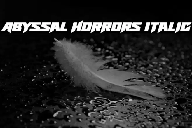 Abyssal Horrors Italic Font examples
