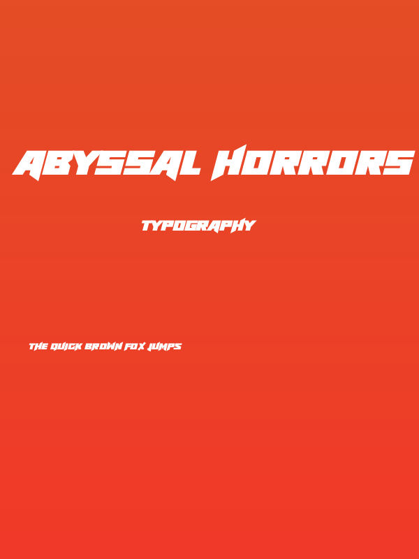 Abyssal Horrors Italic Poster