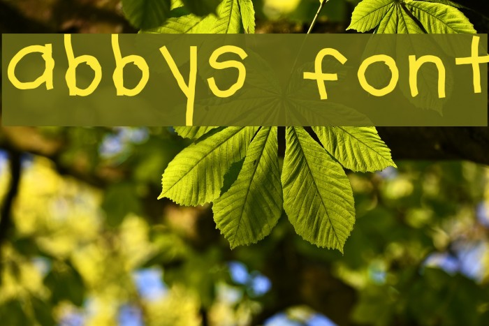 abbys font Font examples
