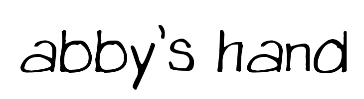 abby's hand  Скачать бесплатные шрифты